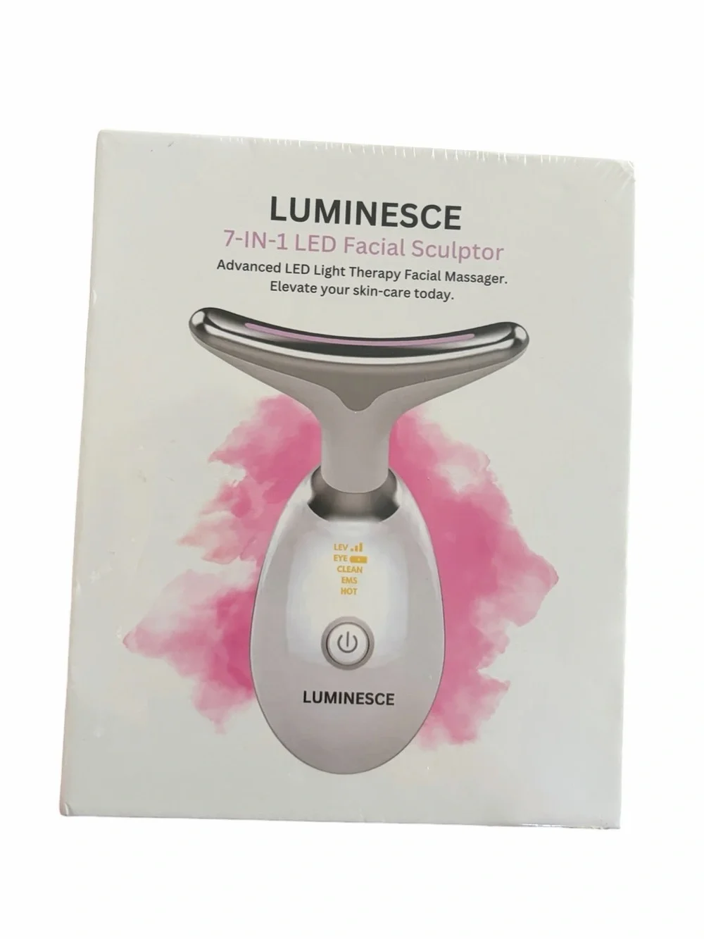 LUMINESCE New White 7-in-1 LED Facial Sculptor Light New in box sealed